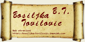 Bosiljka Tovilović vizit kartica